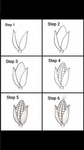 How to draw an easy corn 🌽 for beginners #drawing #corn #stepbystep #shorts #like #share #subscribe