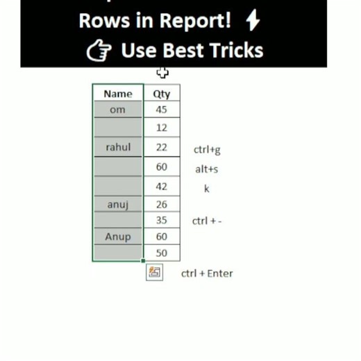 Fill blank cells in second | Stop Manual Typing! Smart Way to Paste Data in Blank Cells. | #excel