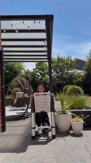 ✨The ladder you never knew you needed!✨ Reaching up to 3.8m with 13 steps and antislip safety feet, this telescopic aluminium ladder is perfect for homes short on space. Lightweight, secure easy to store. A must have! Available at @tradedepot #ad | Trade Depot