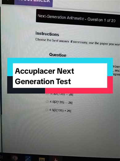 Accuplacer Next Generation Test #accuplacerhelp #accuplacer #accuplacermath