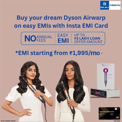 6.7K views · 2.2K reactions | Shop️ for the latest Dyson Airwrap and easily convert your purchase into EMIs with the Insta EMI Card . For speedy approval and other benefits, apply now online. ✅ Easy EMI ✅ 0 documents ✅ 30 seconds approval ✅ No Paperwork | Bajaj Finserv | Facebook