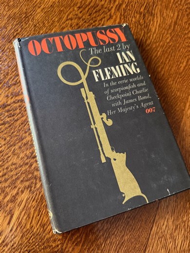 Nicole Patton | 🖤 Vintage Bond on the shelf 🖤 Octopussy and The Living Daylights by Ian Fleming — a 1966 First American Edition (Book Club Edition)... | Instagram