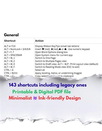 MS Word Keyboard Shortcuts Cheat Sheet | Microsoft Word Productivity Guide | Instant Download 3-page PDF | Printable & Digital File - Etsy Canada