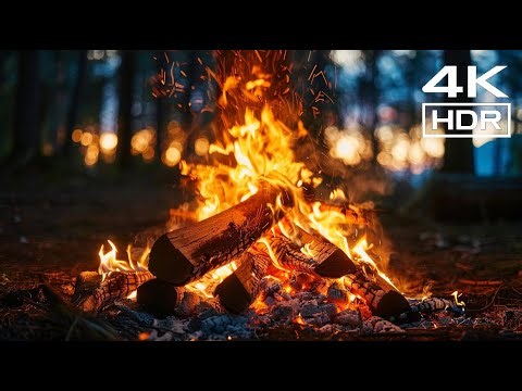 🔥 Forest Campfire Ambience | Relaxing Fire Sounds & Night Nature 4K