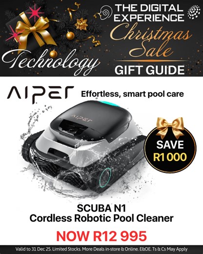 🎄✨ ULTIMATE GIFT GUIDE — AIPER POOL CLEANERS ✨🏊‍♂️ It’s Cordless. Not Creepy! 🎁😄 Make pool care effortless this summer with Aiper Cordless Pool Cleaners — powerful, smart, and designed to keep your pool crystal clear without the creepy-crawly clutter. Perfect for festive entertaining, lazy holiday swims, and anyone who wants a spotless pool with zero hassle. Shop Aiper this Christmas at the best prices, with expert advice from our team. 🎁 Browse. Discover. Delight. Aiper — the smarter, clea