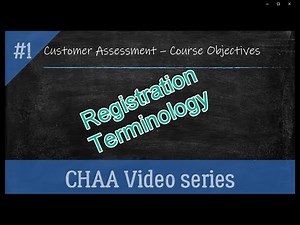 CHAA Chapter 1 Section 1 Intro thru Terms CHAA Video Series #1