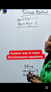 13K views · 168 reactions | Fastest method of solving simultaneous equations. #mathreels #viralfacebookreels2024 | JJ maths class | Facebook