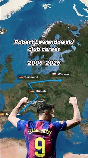 Robert Lewandowski full club career by now. 2005-2026 #football #lewandowski #championsleague