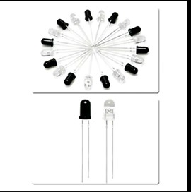 5mm 940nm LEDs Infrared Emitter and IR Receiver Diode for Arduino (Pack of 24pcs) EK8443
