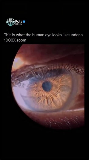 Facts & News 🧠 on Instagram: "Follow (us) @FCTS to learn something new everyday 🧠 As the optometrist zooms in on the eye at 1000x magnification, he begins to see details far beyond a routine exam. Individual corneal cells become visible, including the epithelial and endothelial layers that maintain clarity and fluid balance. Fine nerve fibers and microscopic structures come into view, offering insight into the eye’s health. If he looks deeper, he might see layers of the retina or tiny blood ve