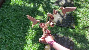 Wooden Hummingbird Couple Sculpture, Birds Feeding on Flowers, Figurine, Colibri Statue, Wood Carving, Anniversary Gift, Christmas Ornaments - Etsy