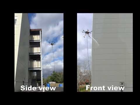 Flying Washer: High-Pressure Washing Aerial Robot Employing Multirotor UAV with Add-On Thrusters