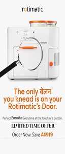 Exclusive Offer: Get Rotimatic Plus delivered to your doorstep for just at A$2146! Fresh, healthy meals just got easier! Upgrade your kitchen with the smartest roti-making solution yet. Make rotis, wraps, and more—all at the touch of a button. Key Benefits: Advanced Performance: Smarter technology for quicker and more precise results. Multi-Meal Capabilities: Prepare rotis, wraps, pizzas, and more for endless meal possibilities. Healthier Choices: Enjoy preservative-free, fresh meals made right 