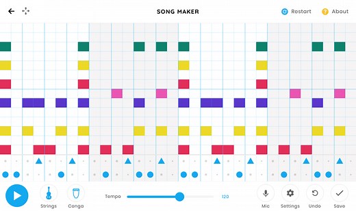 無料オンラインミュージックシーケンサー | Chrome Music Lab - Song Maker