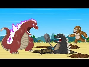 Godzilla vs. Shin: Atomic Breath vs. Angled Stare. (Cartoon)