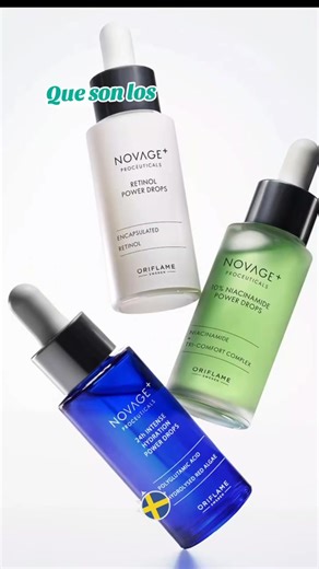 Qué son los Power Drops de NovAge Proceuticals? Los Power Drops son gotitas de tratamiento concentrado para la piel. Son sérums de alta potencia que se usan en pocas gotas y ayudan a tratar necesidades específicas como hidratación, arrugas e iluminosidad. No sustituyen tu crema de siempre:* se usan antes de la crema, potencian tu rutina diaria, y ayudan a ver mejores resultados. Hay 3 Power Drops, y cada uno cumple una función distinta para cuidar tu piel. Son pocas gotas, pero con mucha potenci