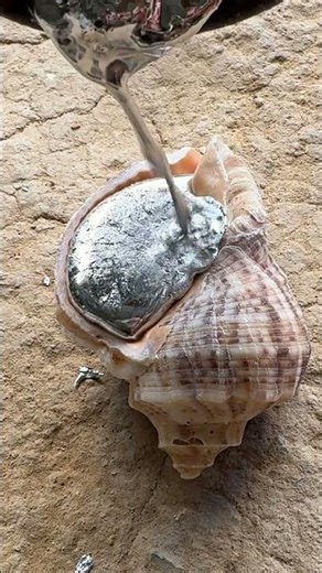 Garage metal casting snail shell art #diy #aluminum #shorts