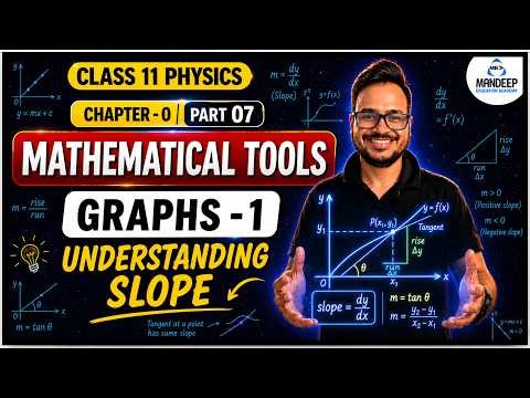 Mathematical Tools Part 7 | Graphs - 1 | Understanding Slope of Graphs | Class 11 Physics | 2026-27