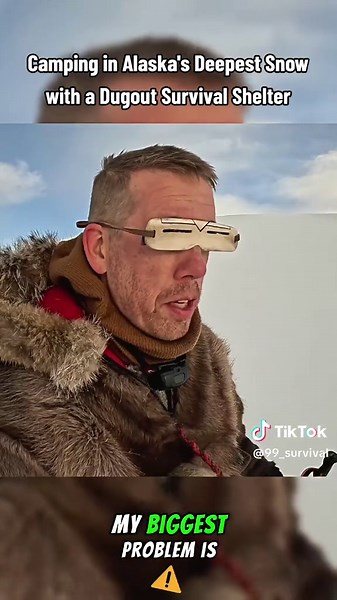 Camping in Alaska's Deepest Snow with a Dugout Survival Shelter #camping #Outdoors #cooking #outdoorcooking #outdoor #camp #cook #bushcraft #survive #survivalskill #survival #alaska