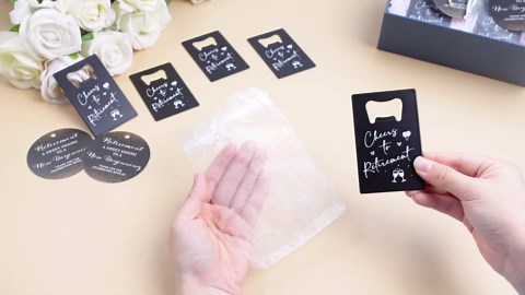 Maxcheck 25 Sets Retirement Party Favors for Guests Cheers to Retirement Bottle Opener Bulk with Thank You Cards and Organza Bags Black Metal Bottle Opener for Guests Retirement Party Souvenirs Gifts