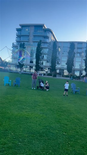 That Bubble Guy on Instagram: "The end is funny, she didn’t want to pop it. One Bubble Project in Sidney BC summer of 2025 #onebubbleproject #that_bubbleguy #changingtheworldonebubbleatatime #sidneybc #canada #vancouverisland"