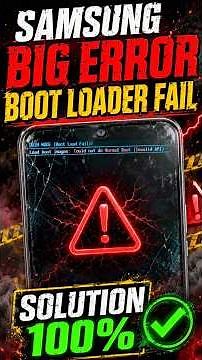 ⚠️ Boot Load Fail Error? 100% Working Solution! #bootloadfail #samsungbootloaderfail #viralshort