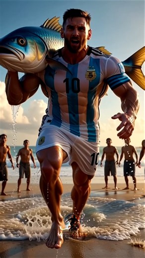 {MessiVerse Adventures} Superhuman Messi Cooking a Giant Fish in the Kitchen | Bodybuilder Messi