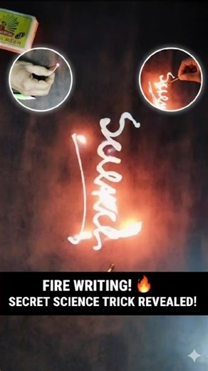 🔥 Writing with FIRE! The Coolest Science Trick! #Shorts