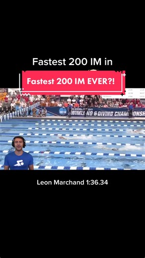 Fastest 200 IM in history?! 🤯 Leon Marchand 1:36.34