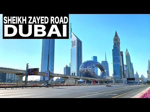 Sheikh Zayed Road Complete Walk | 4K | Dubai Tourist Attraction