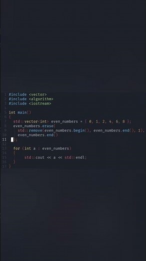 C++ | Removing a element from an std::vector using std::remove algorithm | #cpp #programming