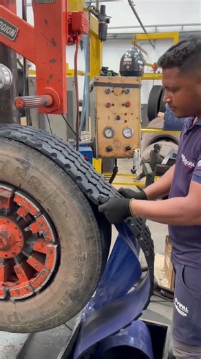 Worn Truck Tire Restored with Retreading, Thick Like New Again! #tools #mechanic #mechaniclife