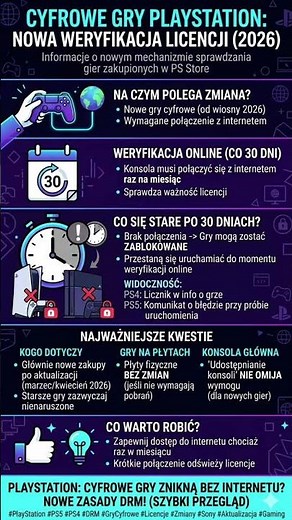 Koniec z graniem offline? Wyjaśniamy nowy 30-dniowy licznik na PS4 i PS5 ⚠️