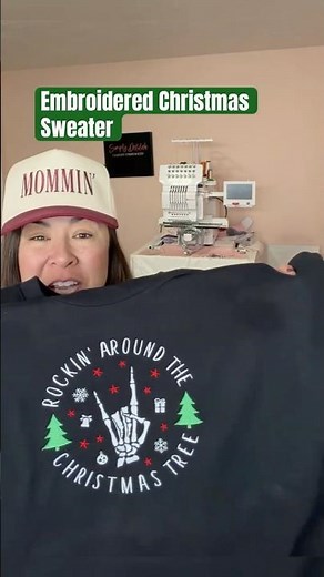 EMBROIDERED CHRISTMAS SWEATSHIRT, CUTE CHRISTMAS SHIRT #customembroidery #christmasembroidery