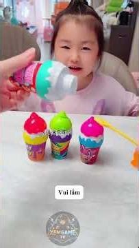 Blow bubbles to make ice cream cones #shorts #funny