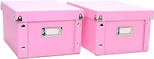 Snap-N-Store Kids Storage Box, Small, 9.25 x 5.63 x 8.13 Inches, Pink/Rainbow, 2 Pack, SNS02426