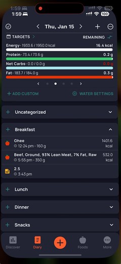 how to find ratio in cronometer app