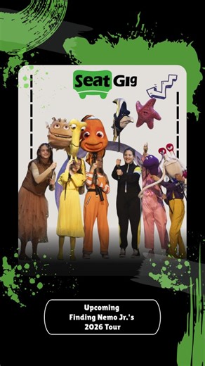 SeatGig on Instagram: "Finding Nemo Jr. Tour 2026 Dive into an unforgettable family-friendly adventure as Finding Nemo Jr. comes to life on stage! 🐠🌊 Filled with colorful characters, catchy songs, and heartwarming moments, this delightful musical is perfect for kids and adults alike. ✨ A fun, joyful, and inspiring theatre experience that celebrates friendship, courage, and family. Get your tickets now on @seatgig and make a splash with this magical show! #FindingNemoJr #FindingNemoLive #Family