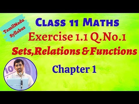 TN Class 11 Maths Sets Relations and Functions Ex 1.1 Sum 1 New Syllabus