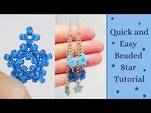 Quick and Easy Seed Bead Stars / Bead Weaving Stars / Beginner Beading Earring Tutorial