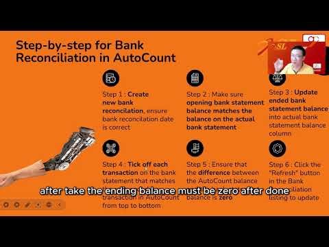 AutoCount Accounting Tutorial: Task 3.10-3.11 - Bank Reconcillation & User Control