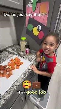 3yr old chef “When you’re 3 but seasoning your food is serious business… 😂