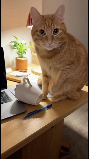 Cat Apologizes After Being Caught in 4K