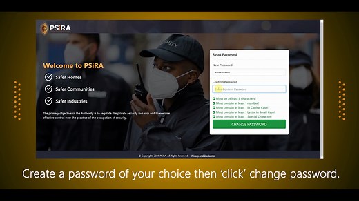 Security Officers can now use PSiRA's services online. This means there is a limited need to visit our branches. Security Officers can download their digital certificates straight to their cellphones. Claim your profile https://digitalservices.psira.co.za/claim-profile | Private Security Industry Regulatory Authority