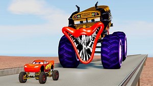 83K views · 725 reactions | Epic Escape: Lightning McQueen vs. Miss Fritter Monster Truck | BeamNG.Drive | Zeenat naija | Facebook