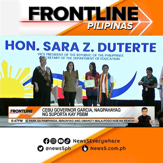 #FrontlinePilipinas | Kinontra ni dating pangulong #RodrigoDuterte ang pahayag ng kanyang anak na si Vice Pres. #SaraDuterte na tatakbo siya bilang senador sa 2025. #News5 | via John Aroa For more videos, visit us at www.news5.com.ph. | News5