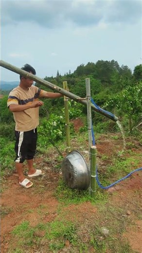 The wisdom of farmers, using bamboo to create a bird repelling device