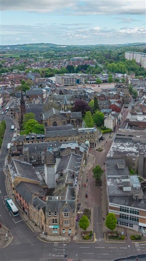 Falkirk town centre drone timelapse (hyperlapse) #falkirk #scotland
