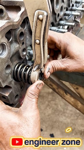 Engine Valve Spring Installation Like a Pro 🔧 | Perfect Valve Assembly Process #Shorts #EngineRepair