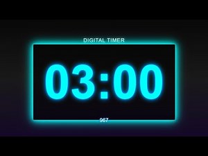 3 Minute Neon Digital Timer | Bright Countdown for Focus, Study, Workouts, and Productivity